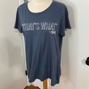 The Office T-Shirt Heather Blue That's What She Said Broken In Tee